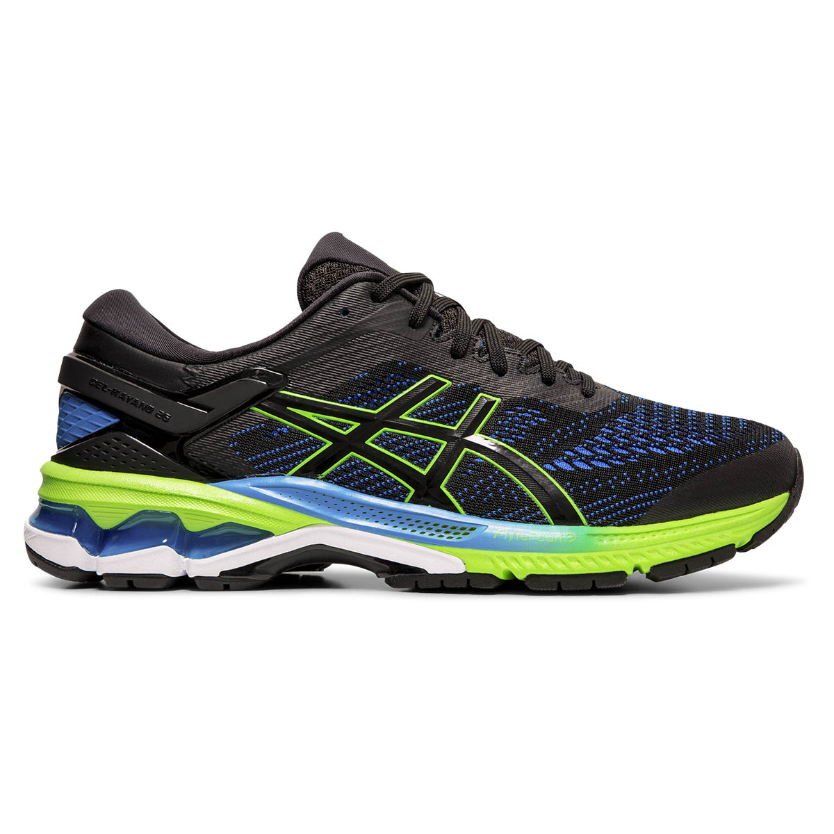 Asics Kayano 26 - Black - Electric Blue