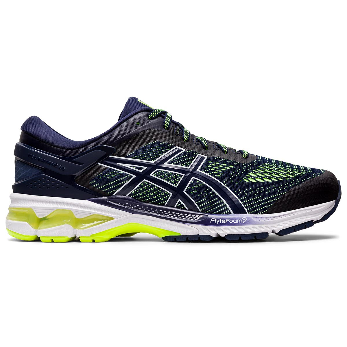 Asics Kayano 26 - Peacoat - Safety Yellow
