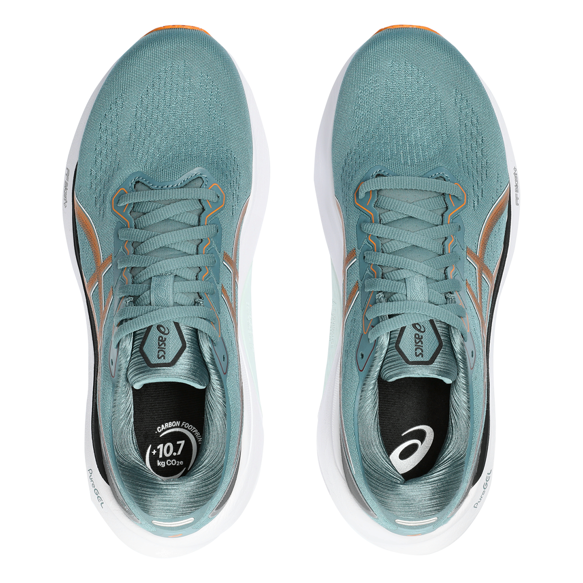 Asics Gel Kayano 30 - Foggy Teal - Bright Orange