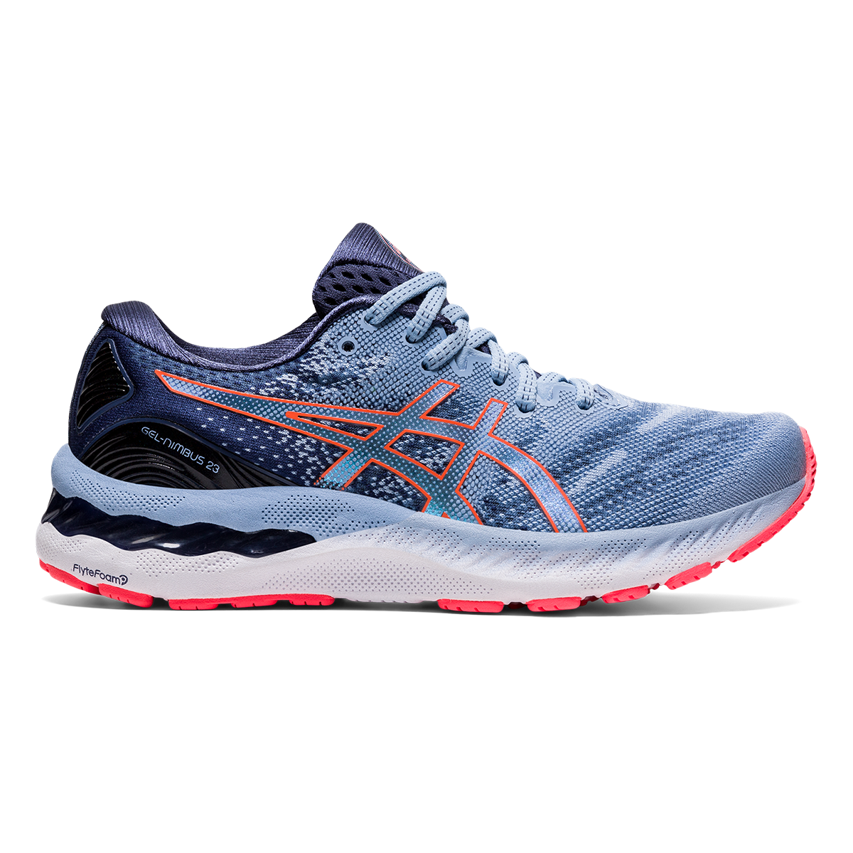 Asics Nimbus 23 - Mist - Blazing Coral
