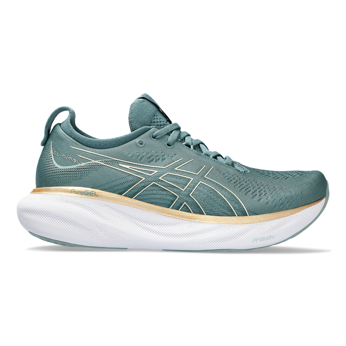 Asics Gel Nimbus 25 - Foggy Teal - Champagne