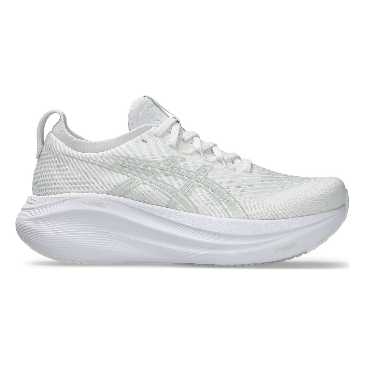 Asics Gel Nimbus 27 White - Glacier Grey – Fit2Run