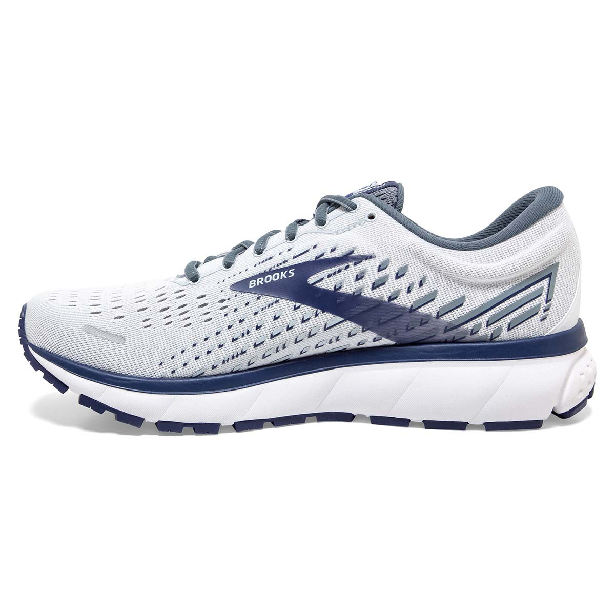 Brooks Ghost 13 - White - Grey - Deep Cobalt