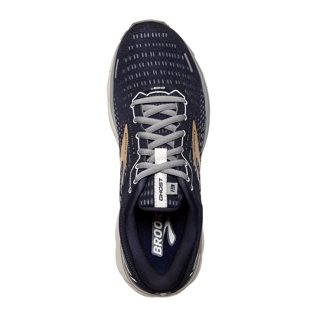 Brooks Ghost 13 - Peacoat - Grey - Gold