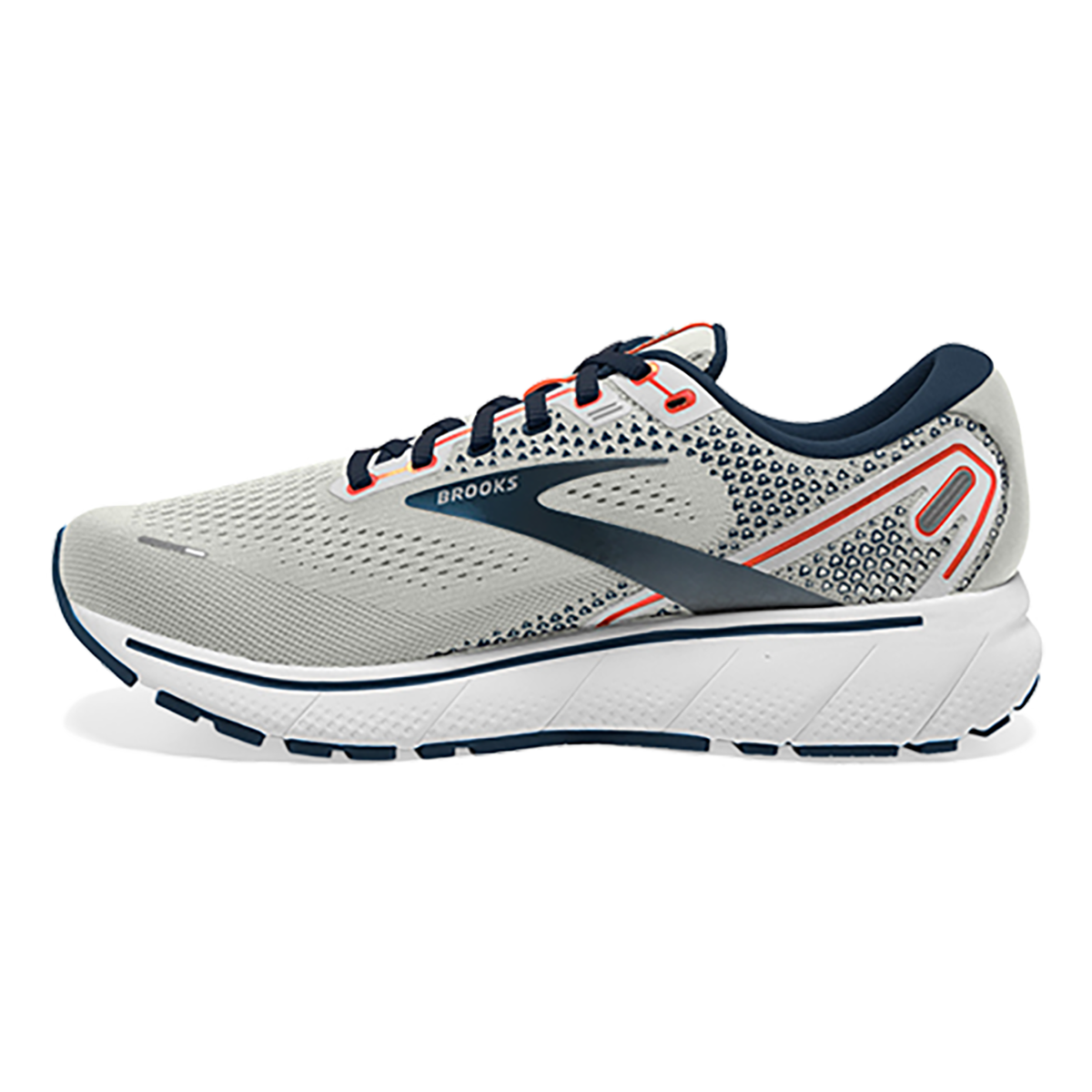 Brooks Ghost 14 - Grey - Titan - Tomato
