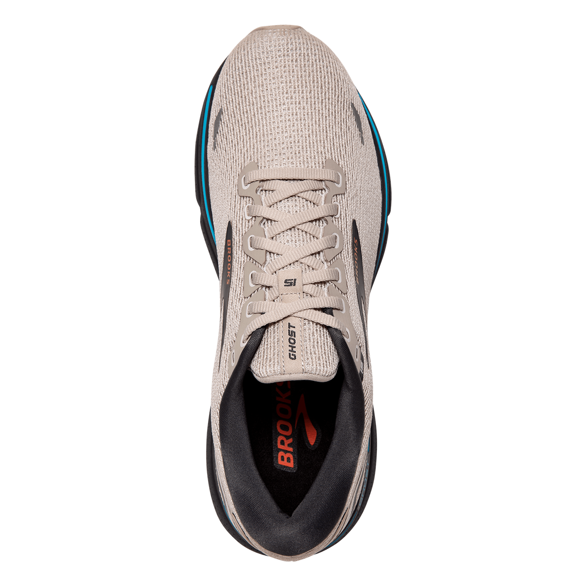 Brooks Ghost 15 - White Sand - Red Orange - Blue
