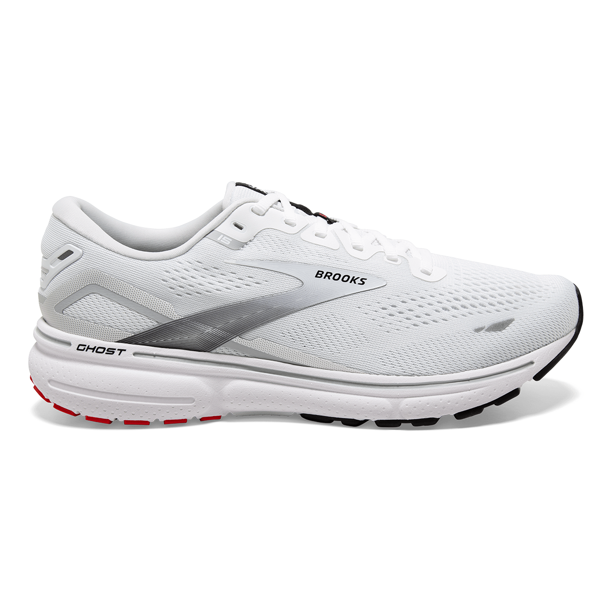 Brooks Ghost 15 - White - Black - Flame