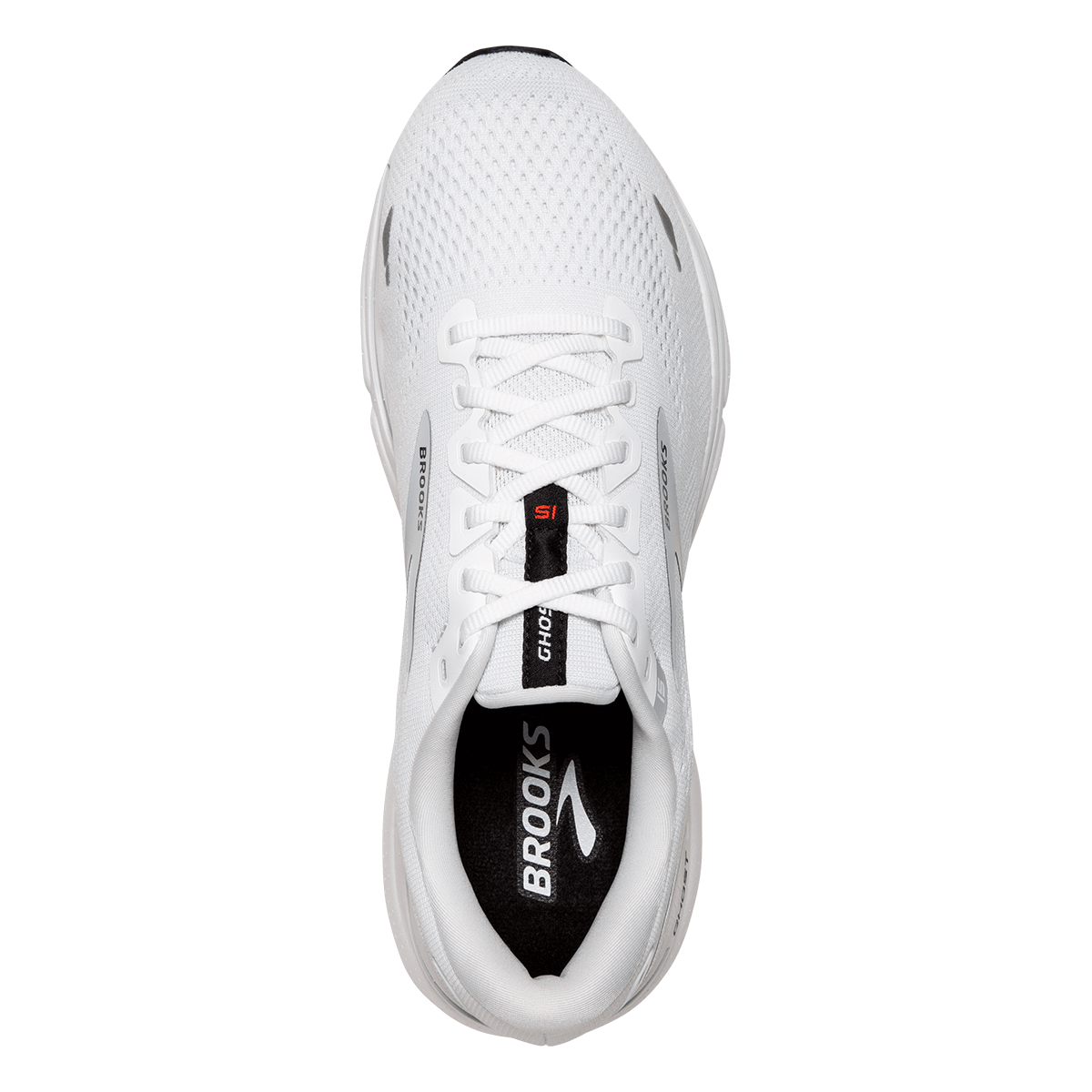 Brooks Ghost 15 - White - Black - Flame
