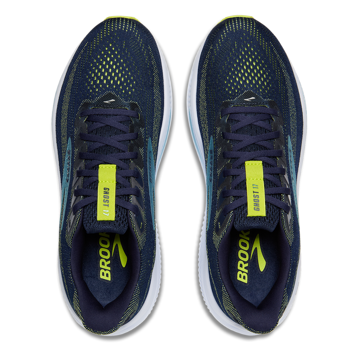 Brooks Ghost 17 Peacoat - Lime - Blue