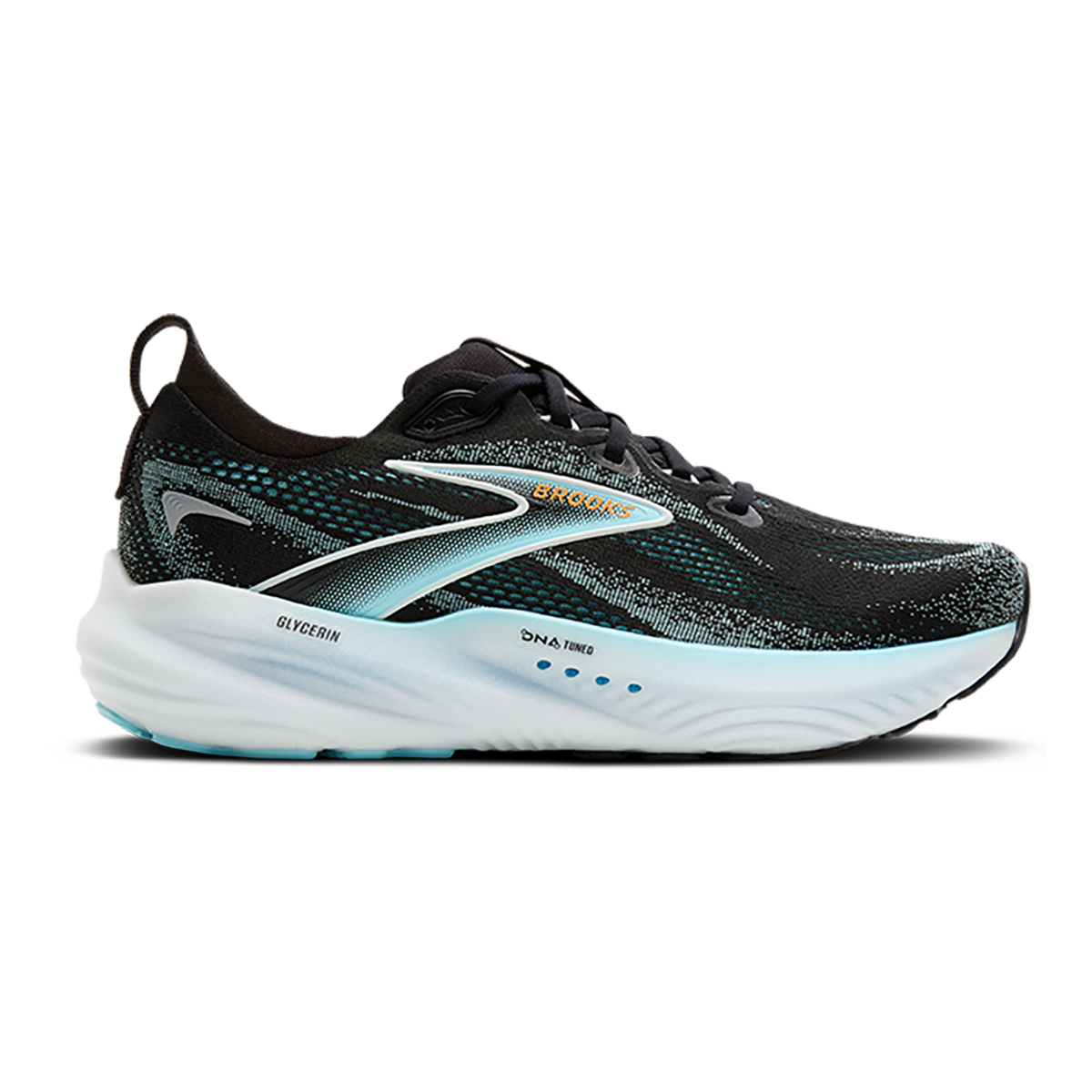 Brooks Glycerin 22 Black - Atomizer - Blazing Orange