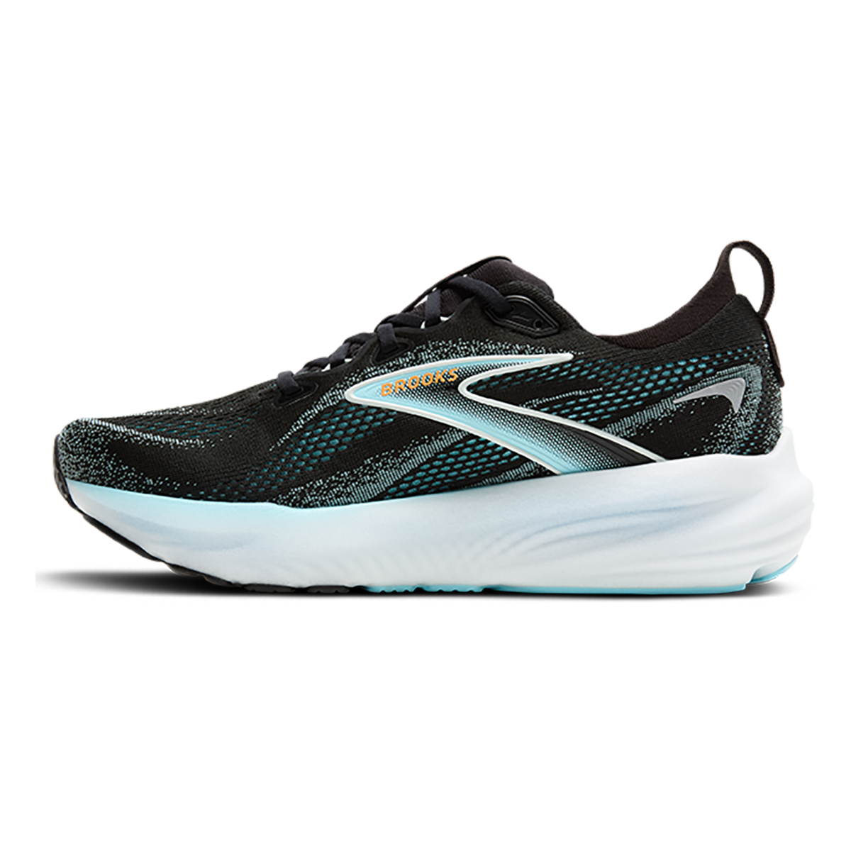 Brooks Glycerin 22 Black - Atomizer - Blazing Orange