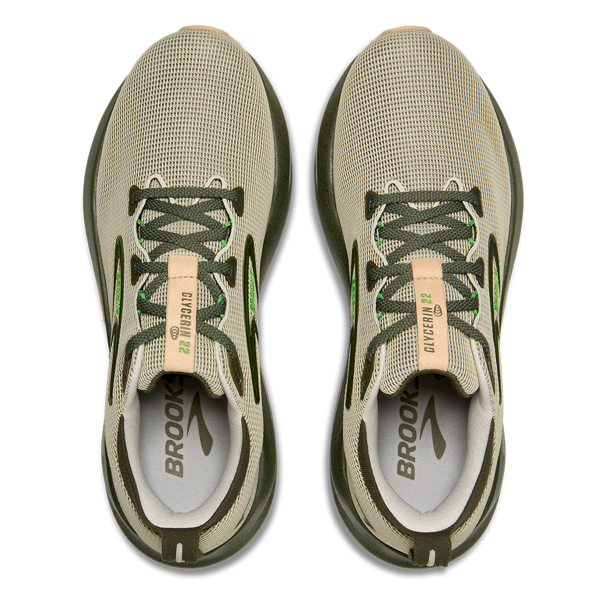 Brooks Glycerin 22 Beetle Celadon Ivory