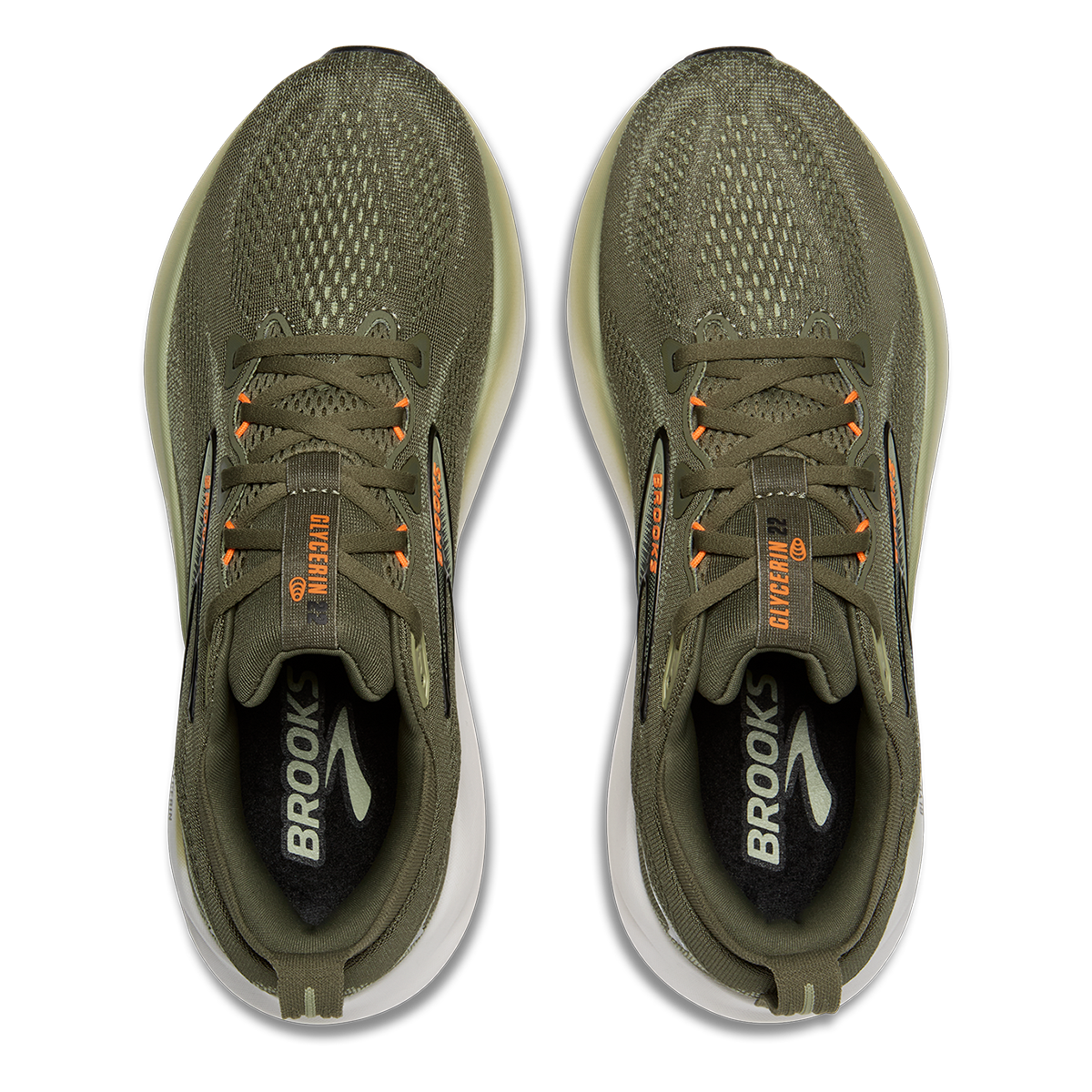 Brooks Glycerin 22 Dusty Olive - Tea - Orange