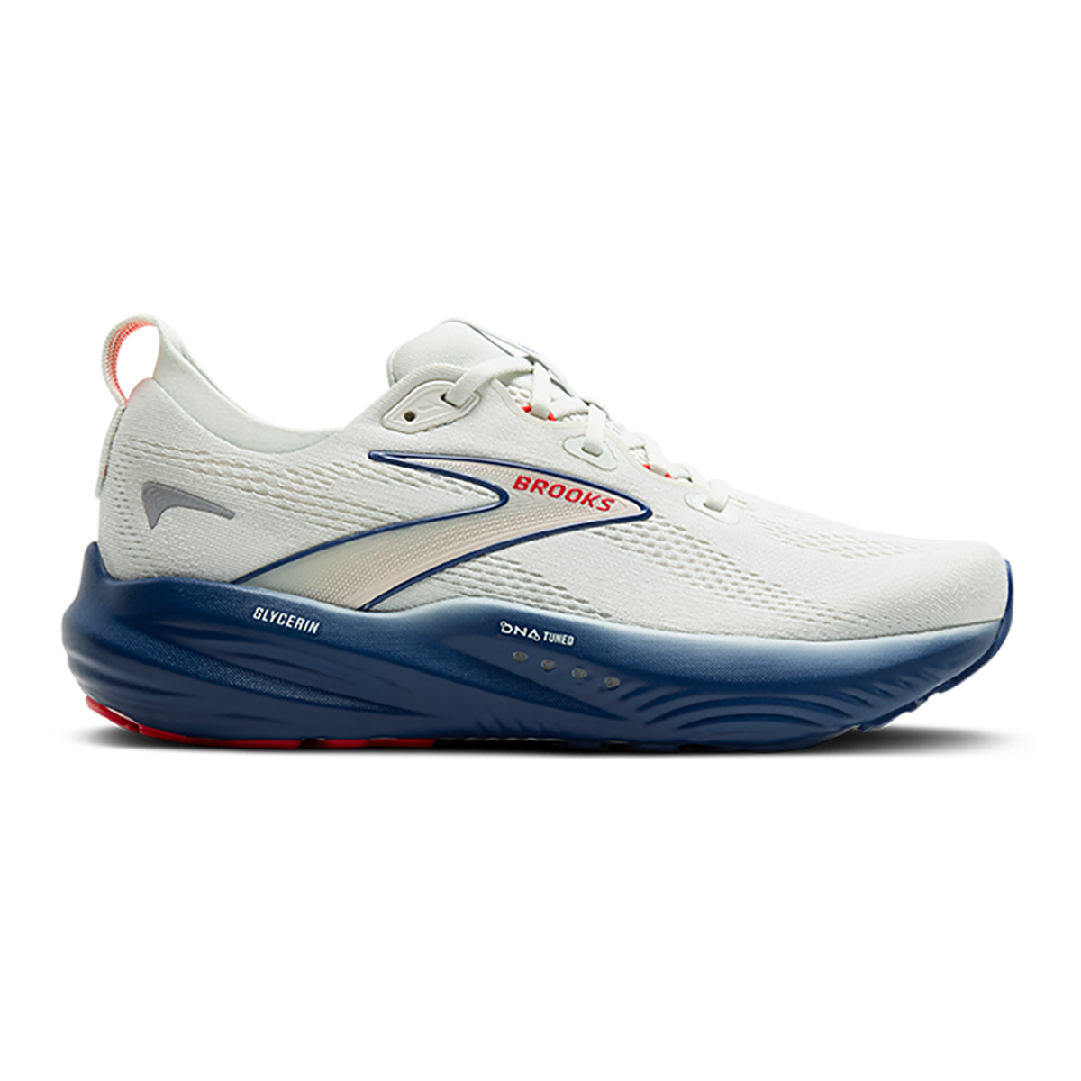 Brooks Glycerin 22 Gray - Navy Peony - Fiery Red