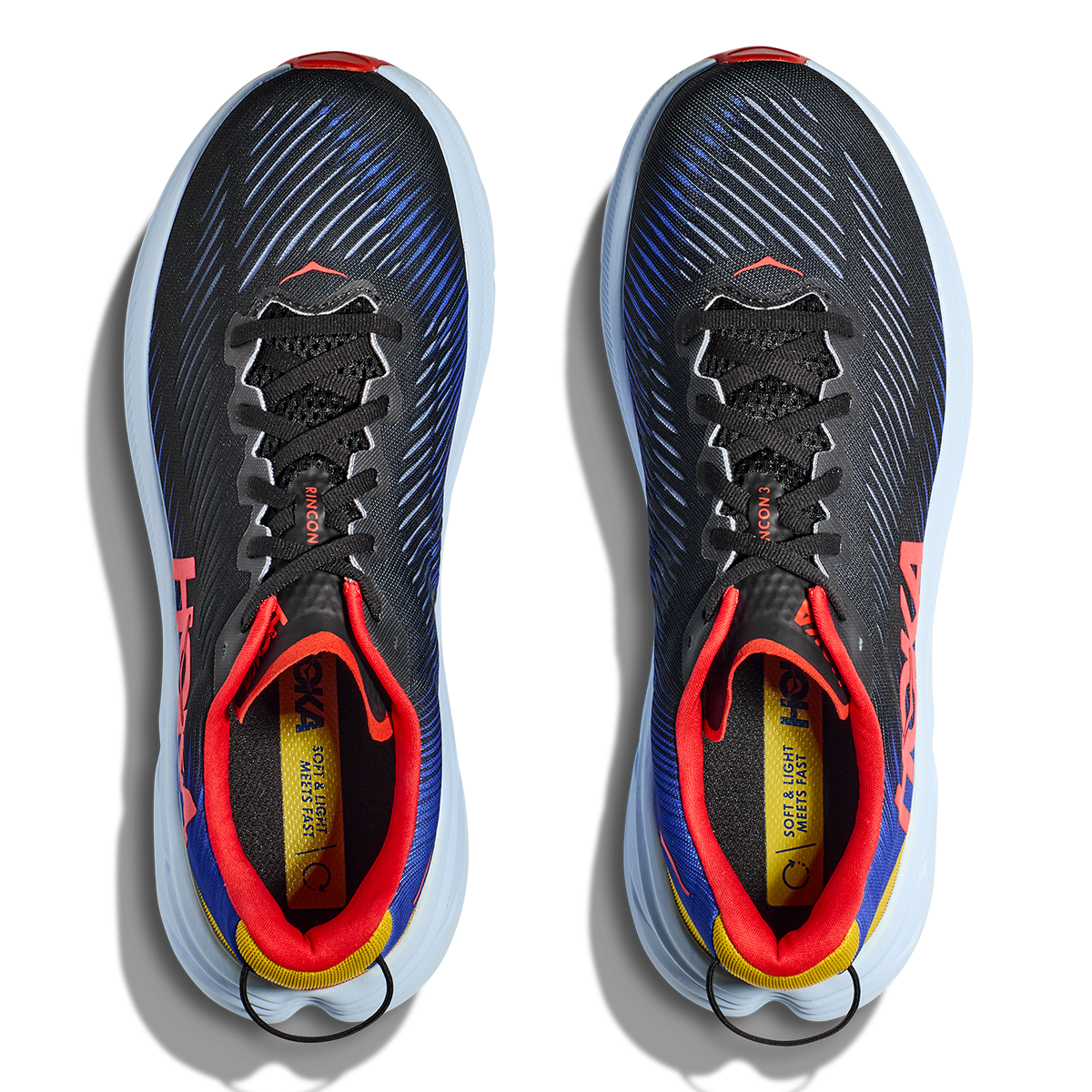 Hoka Rincon 3 - Black - Dazzling Blue