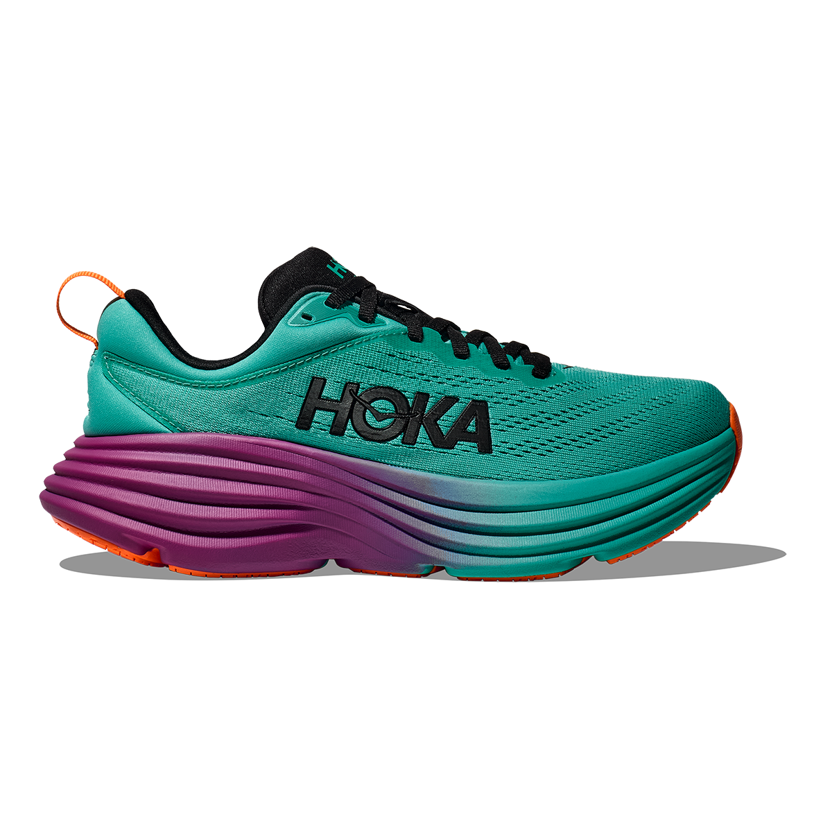 Hoka Bondi 8 - Electric Aqua - Black