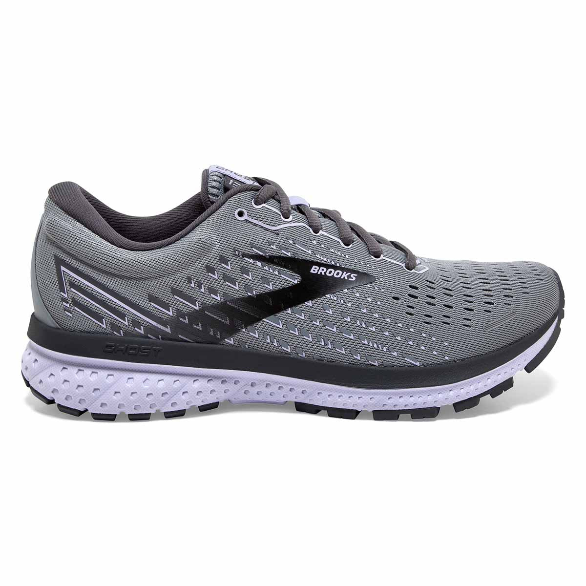 Brooks Ghost 13 - Grey - Blackened Pearl - Purple