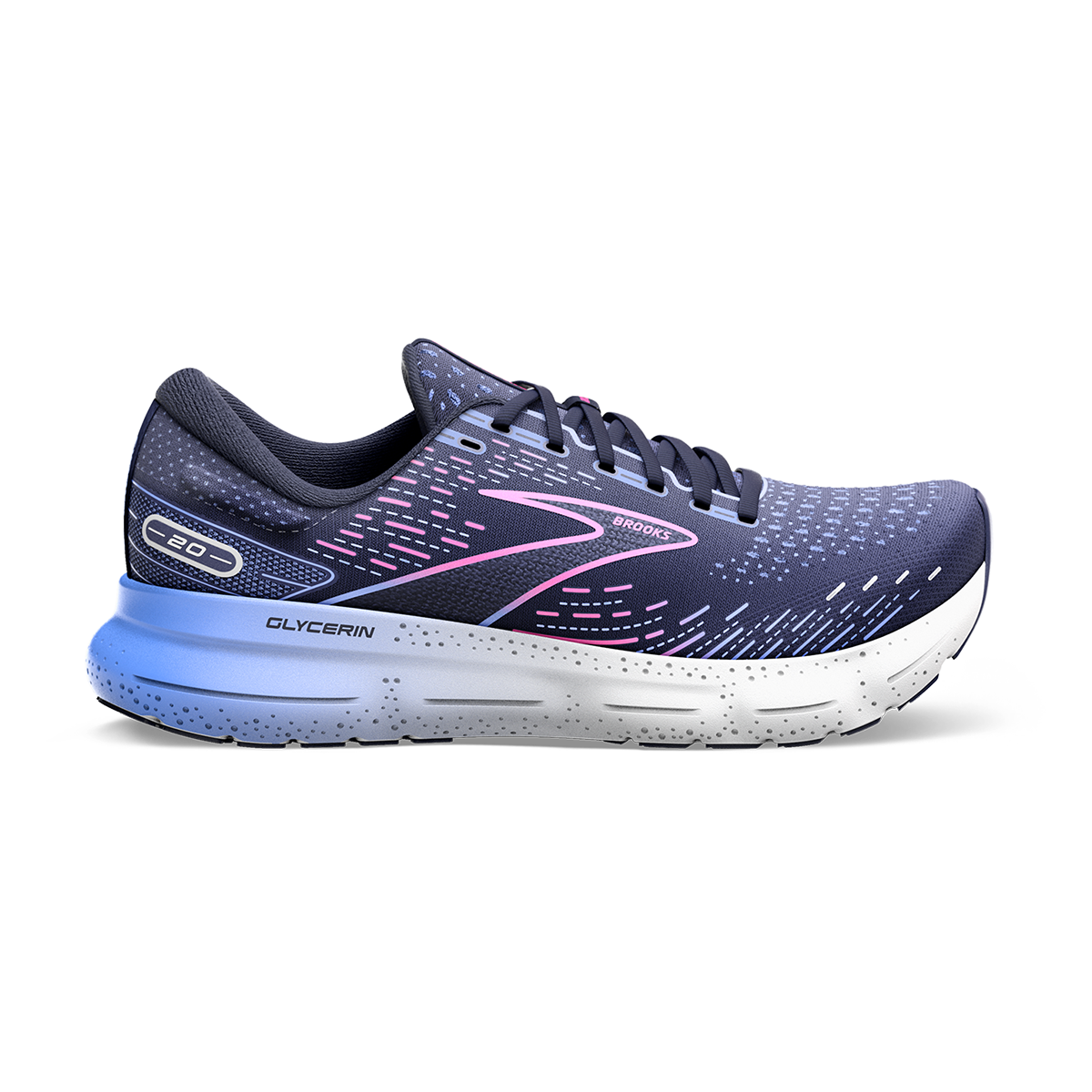 Brooks Glycerin 20 - Peacoat - Blue - Pink