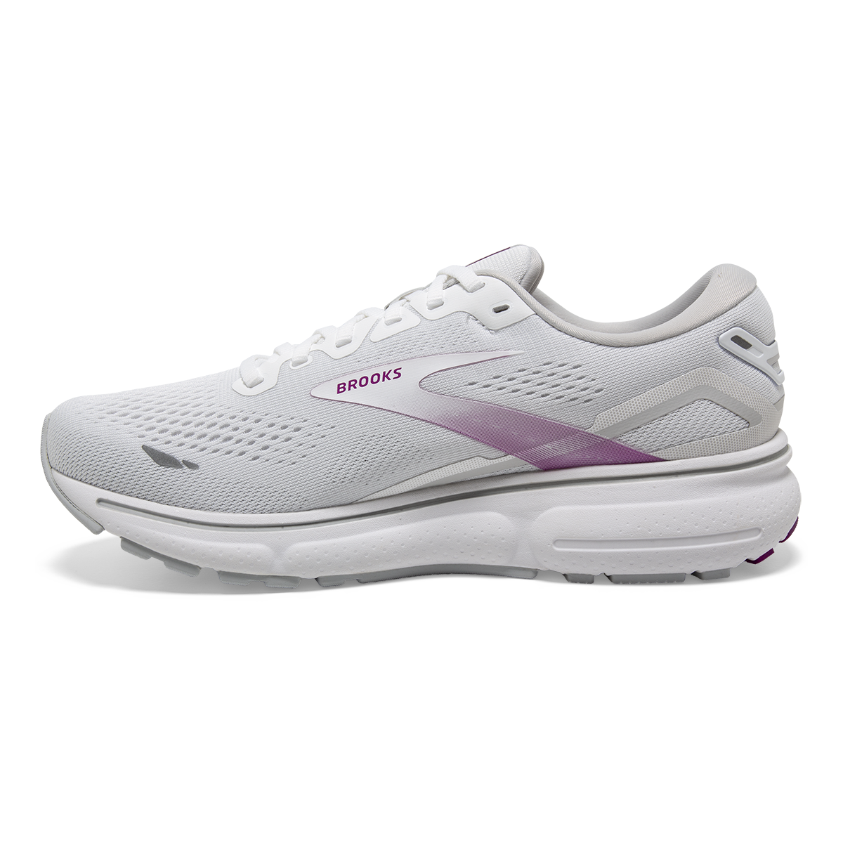 Brooks Ghost 15 - White - Oyster - Viola