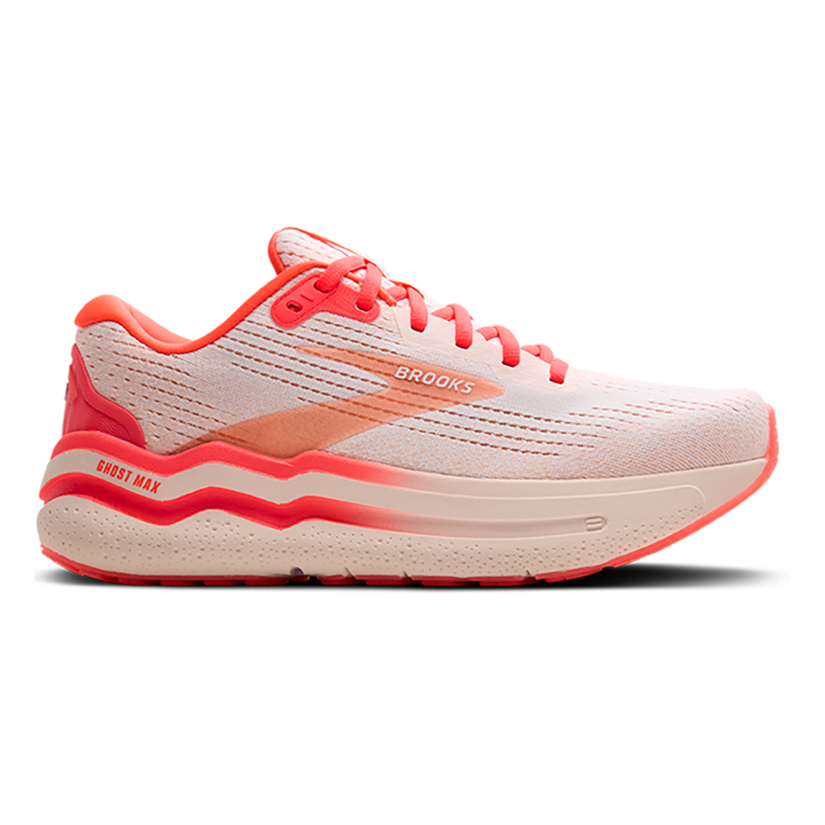 Brooks Ghost Max 2 - White - Peach - Coral