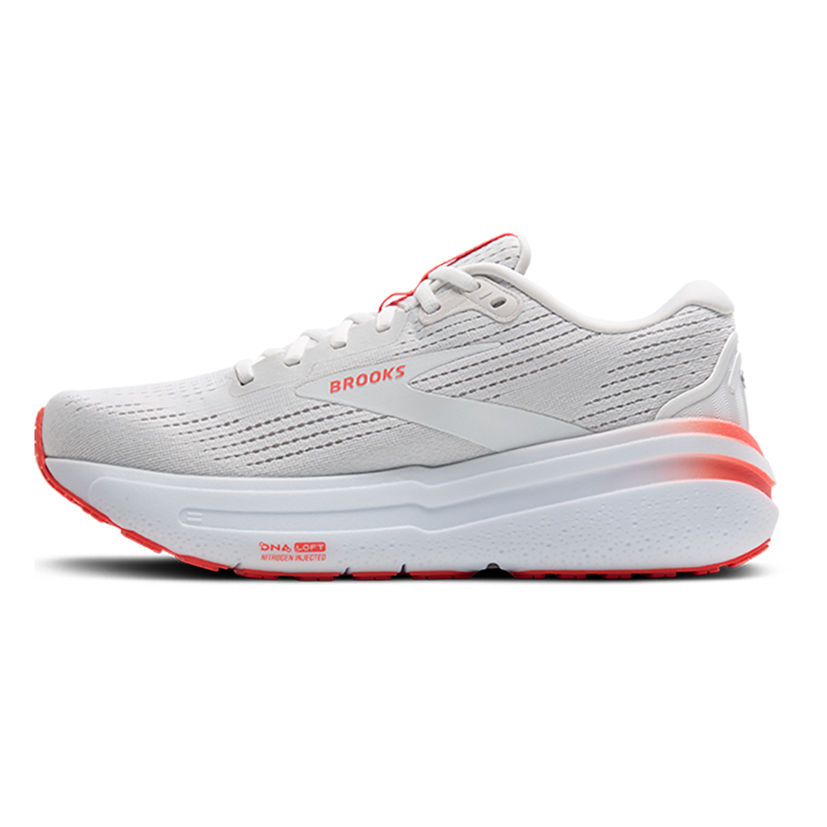 Brooks Ghost Max 2 - White - Hot Coral