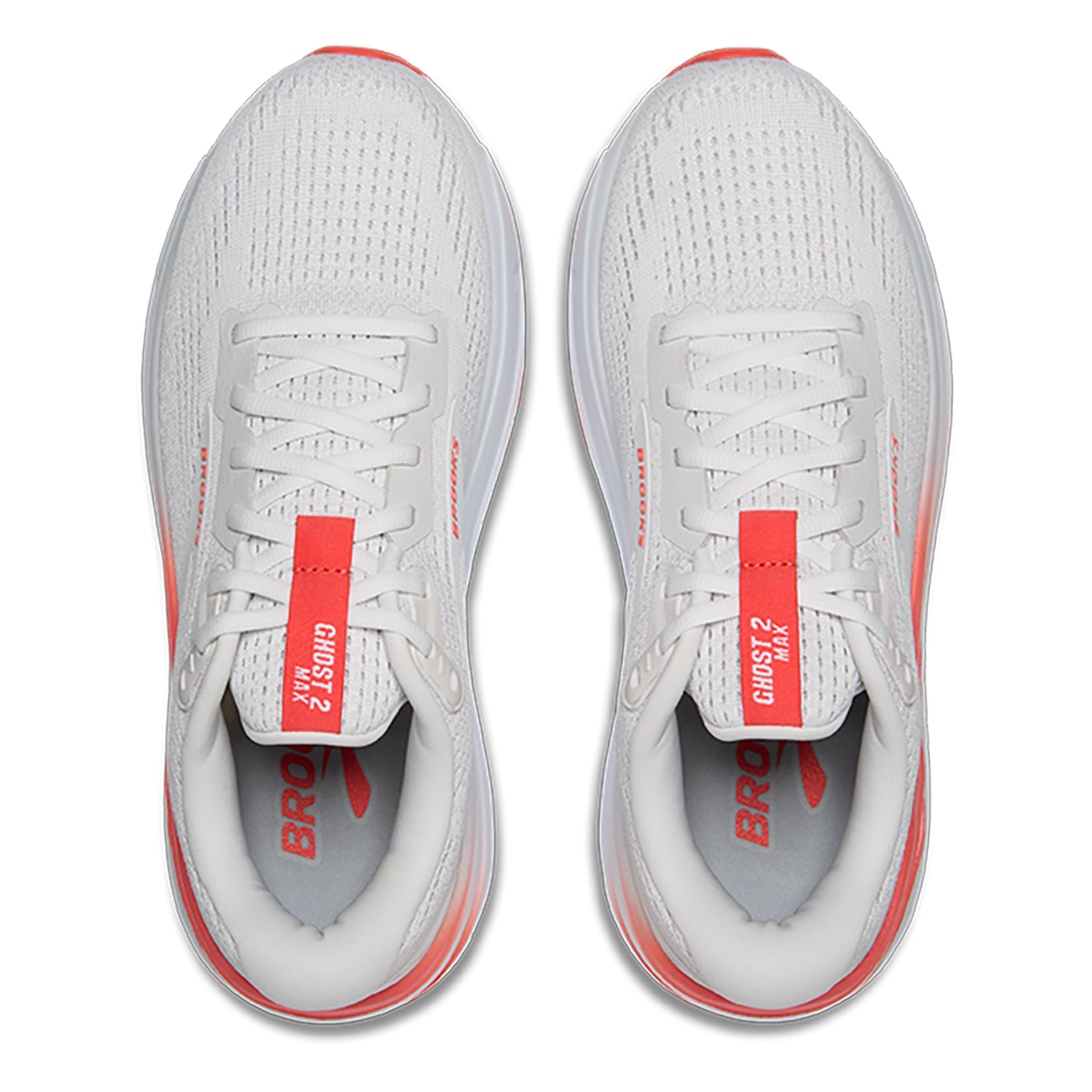 Brooks Ghost Max 2 - White - Hot Coral