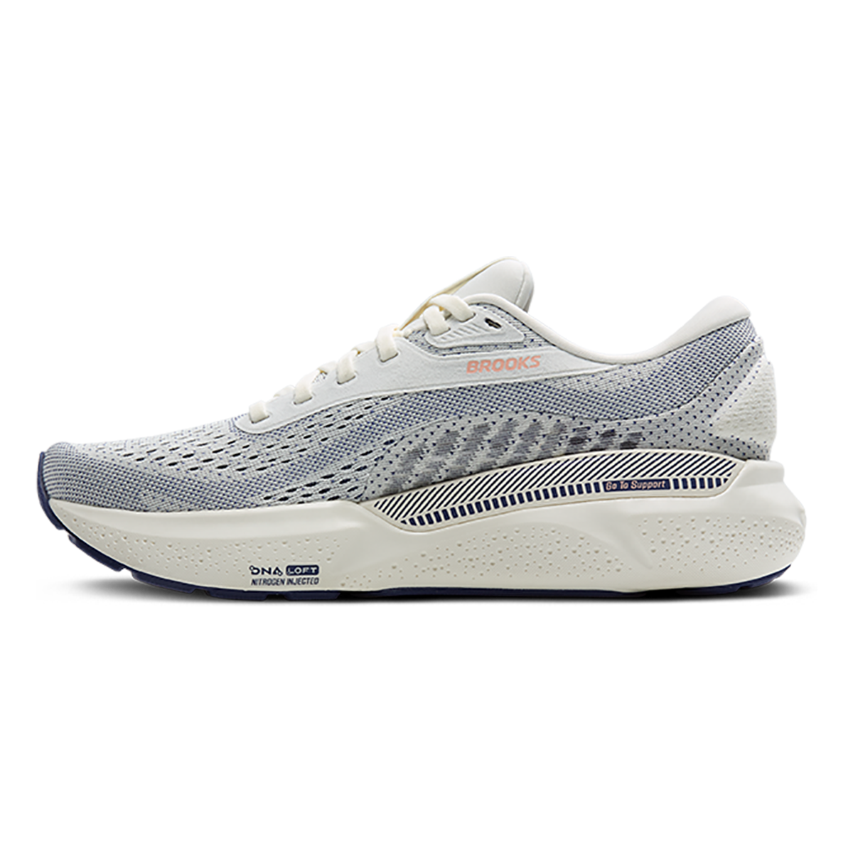 Brooks Adrenaline GTS 24 Grey - Blue Ribbon - Peach