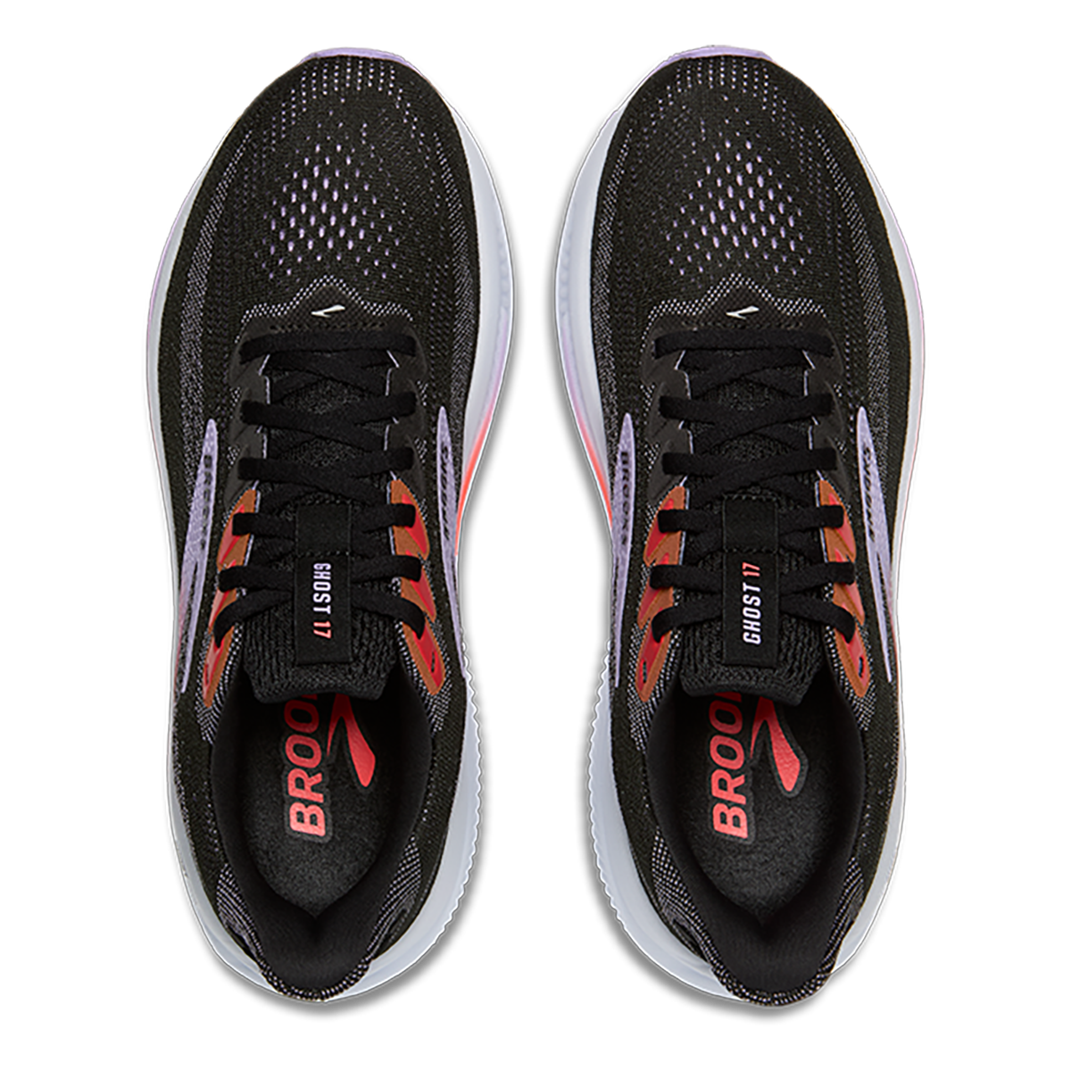 Brooks Ghost 17 Black - Purple - Coral