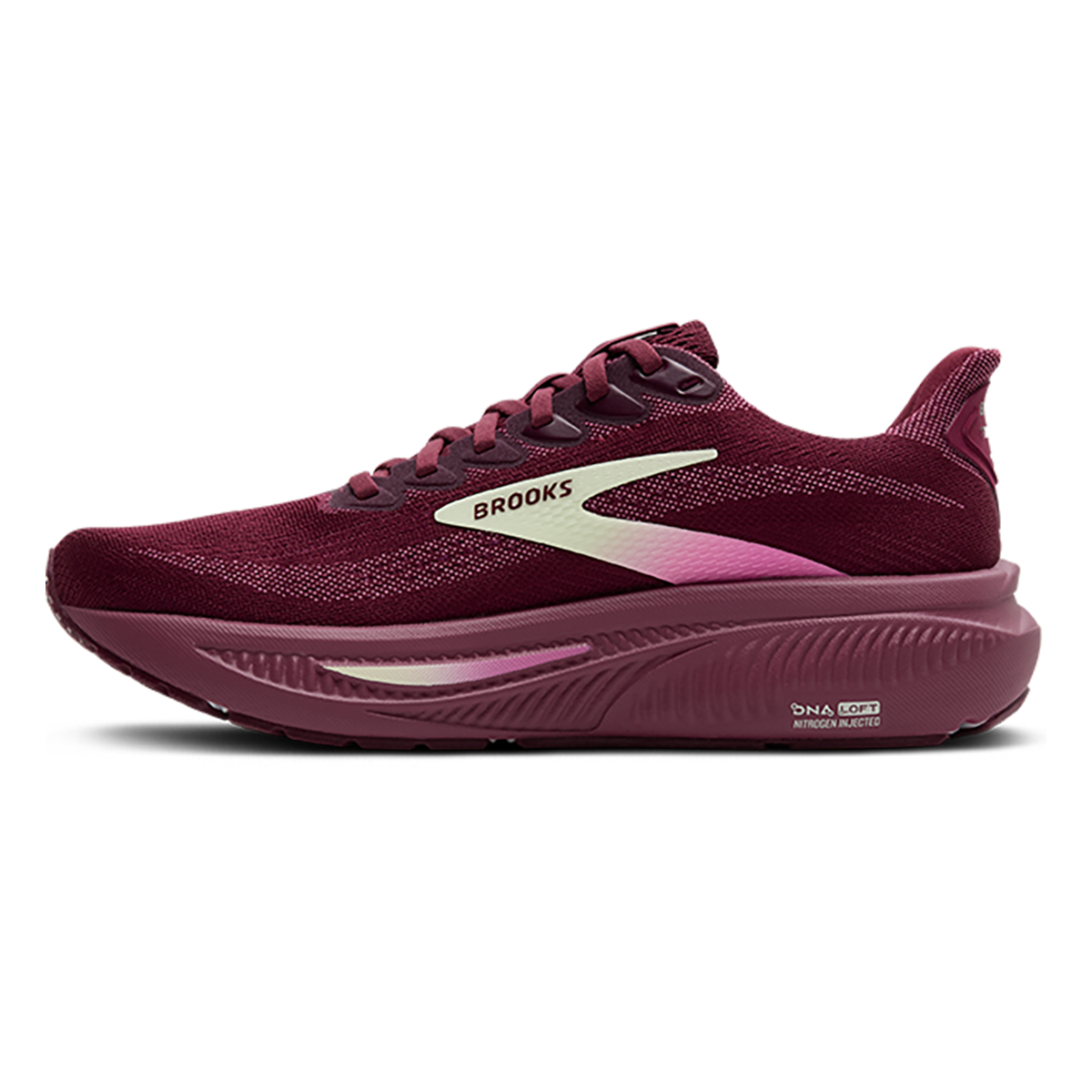 Brooks Ghost 17 Burgundy - Pink - Green