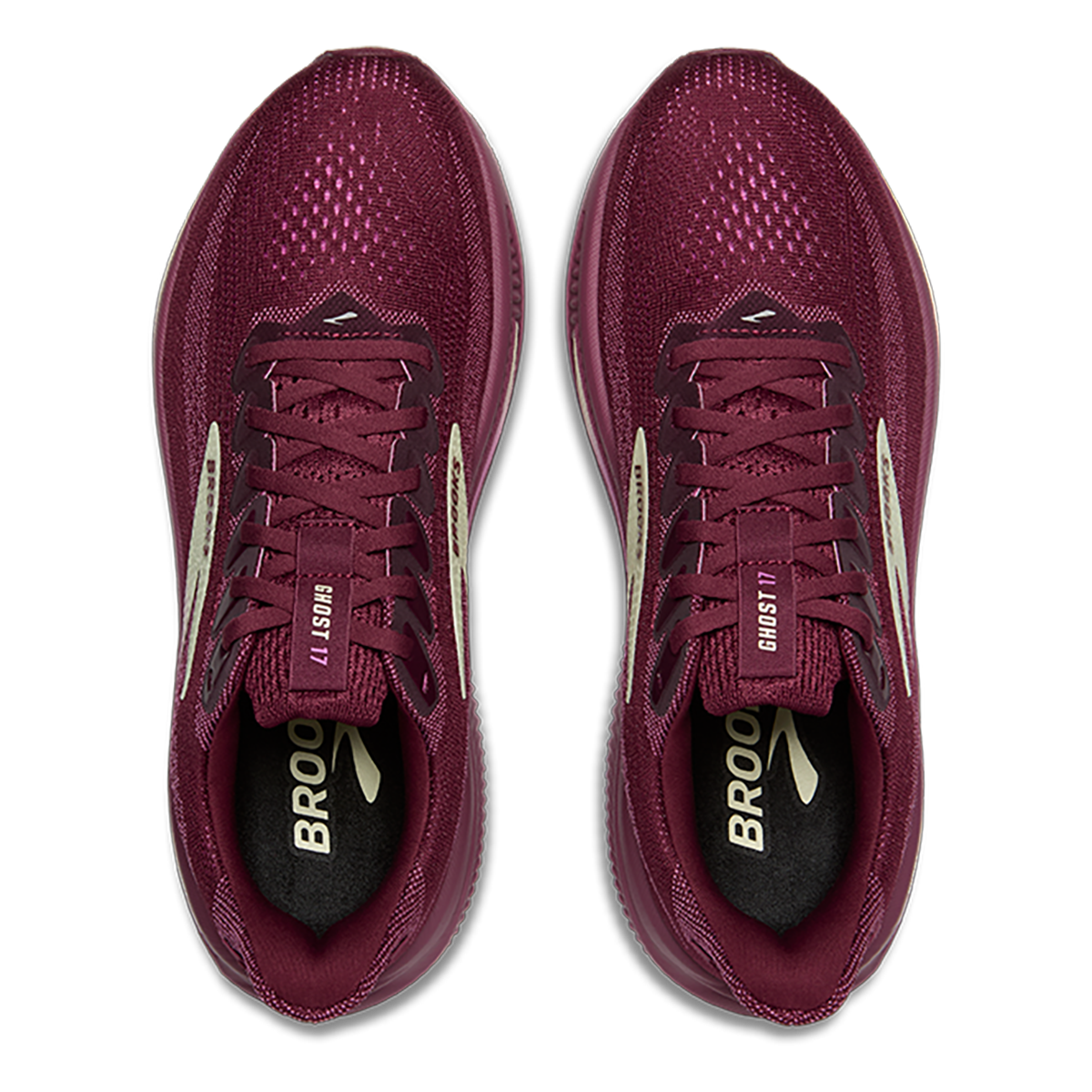 Brooks Ghost 17 Burgundy - Pink - Green
