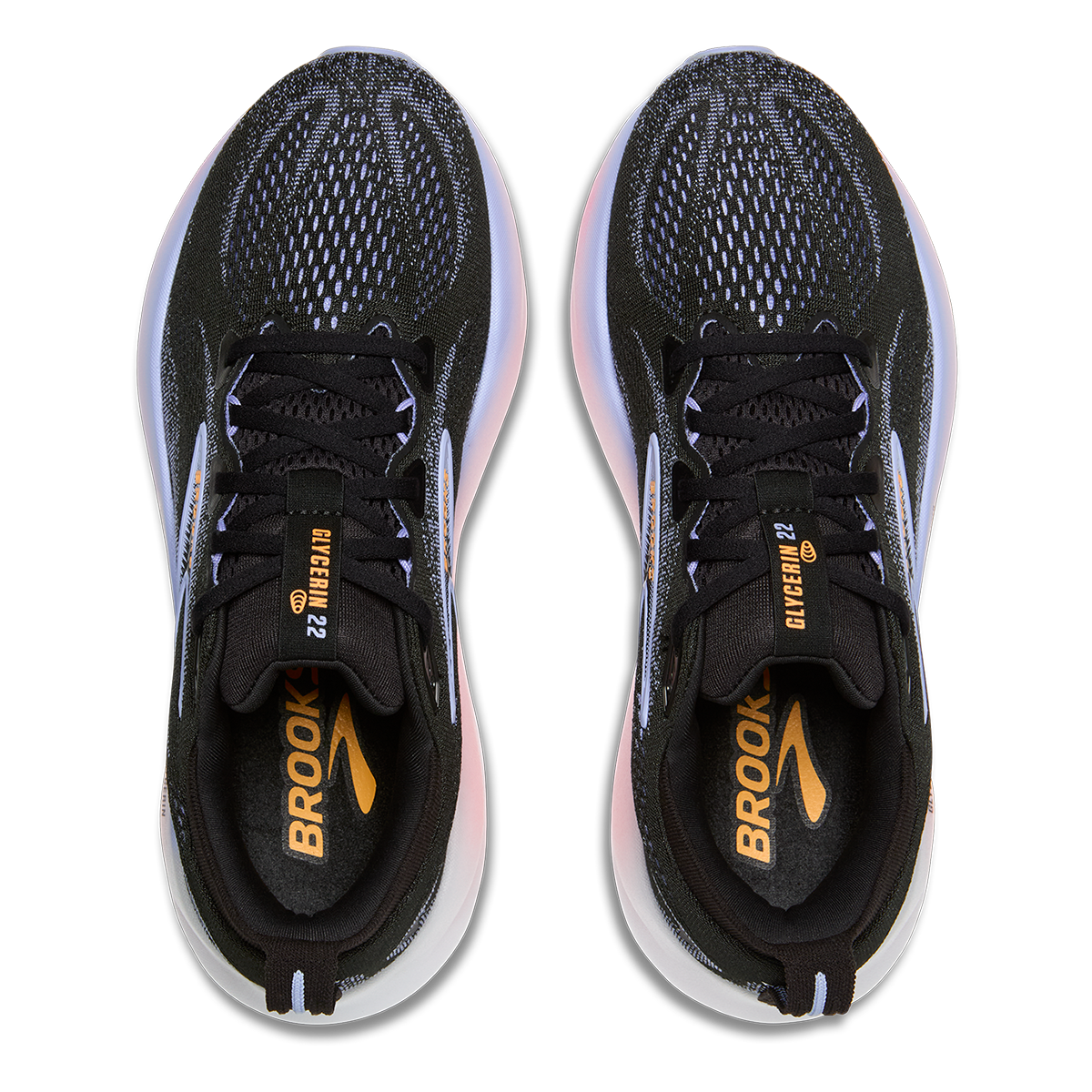 Brooks Glycerin 22 Black - Blue Heron - Orange