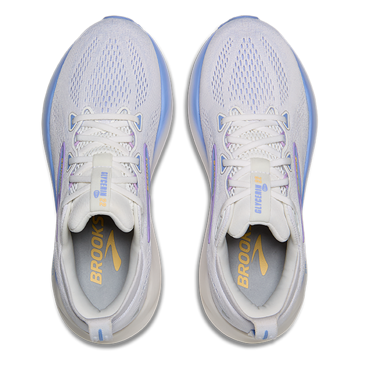 Brooks Glycerin 22 White - Blue Heron - Apricot