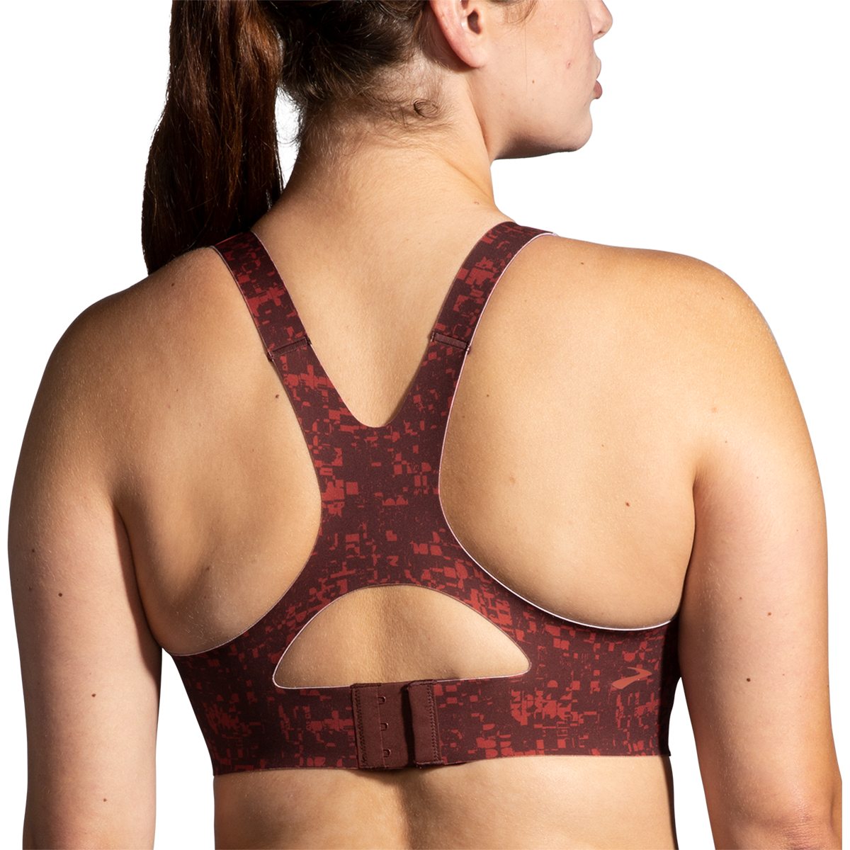 Brooks Dare Racerback Run Bra 2.0 - RR Glitch Print - Copper