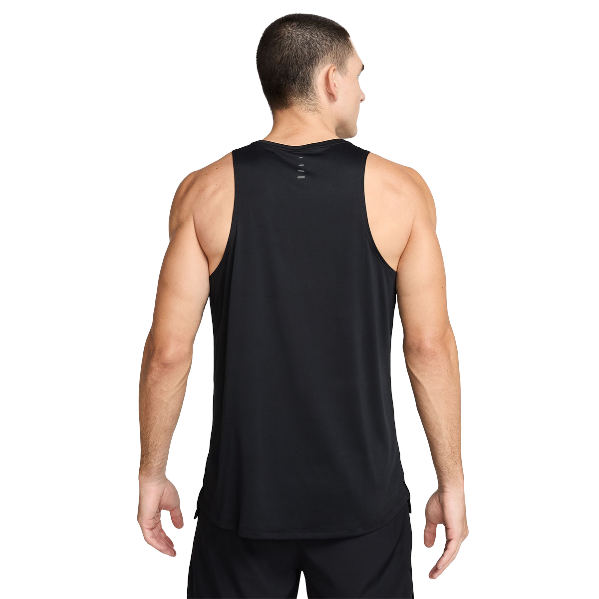 Nike Dri FIT Stride Tank Black Grey Mens