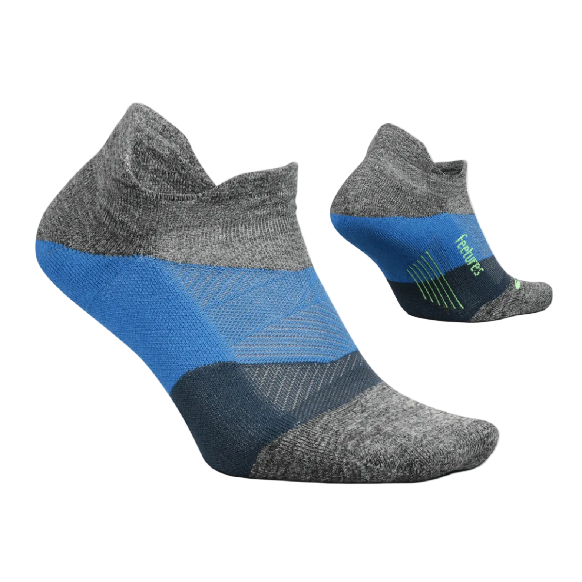 Feetures Elite Light Cushion No Show Tab - Gravity Grey