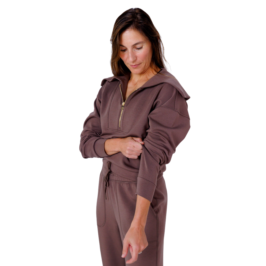 F2R Softlite Longsleeve Half Zip W Oversized Collar