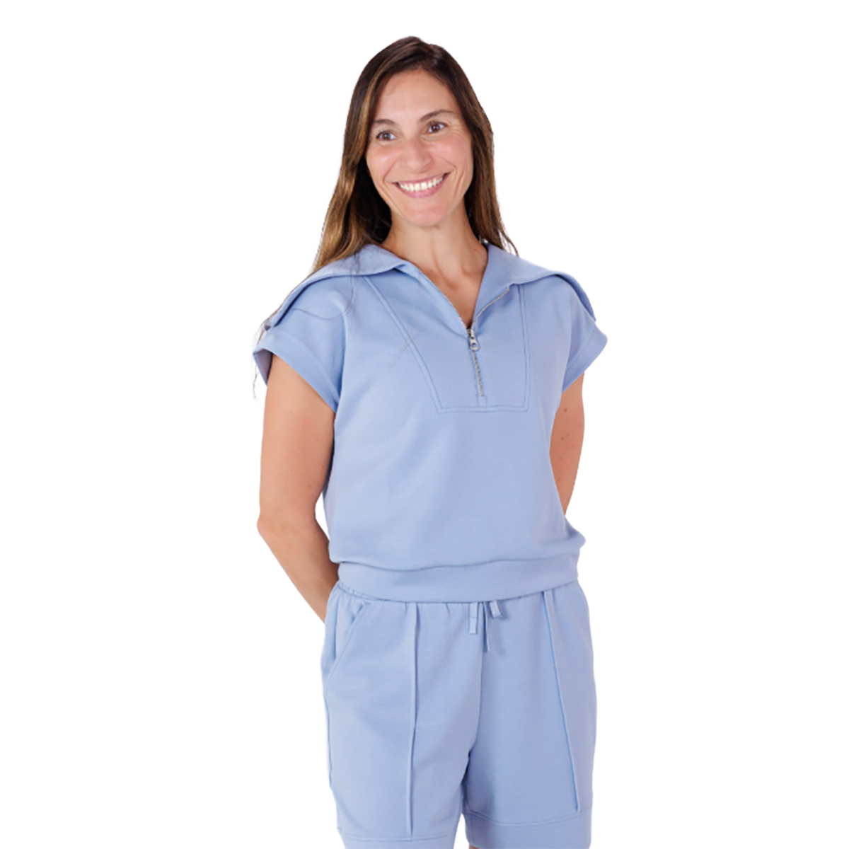 F2R Softlite Shortsleeve 1/2 Zip W Oversized Collar