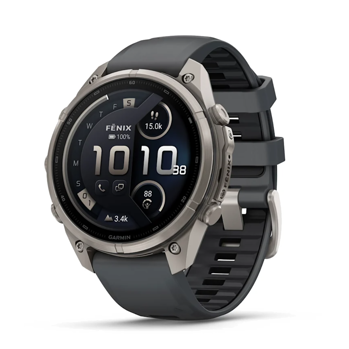 Titanium with Graphite/Black band, w/inReach Connectivity / 47 mm