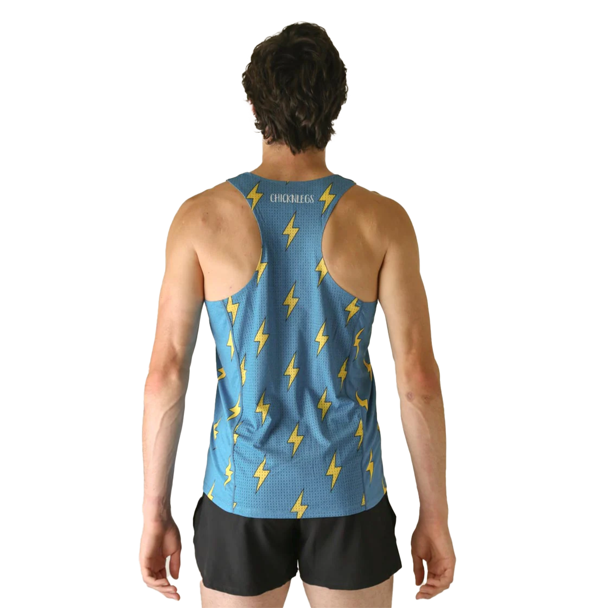 ChicknLegs Performance Singlet Blue Bolts