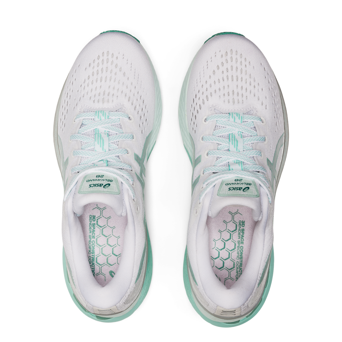 Asics Gel Kayano 28 - White - Oasis Green