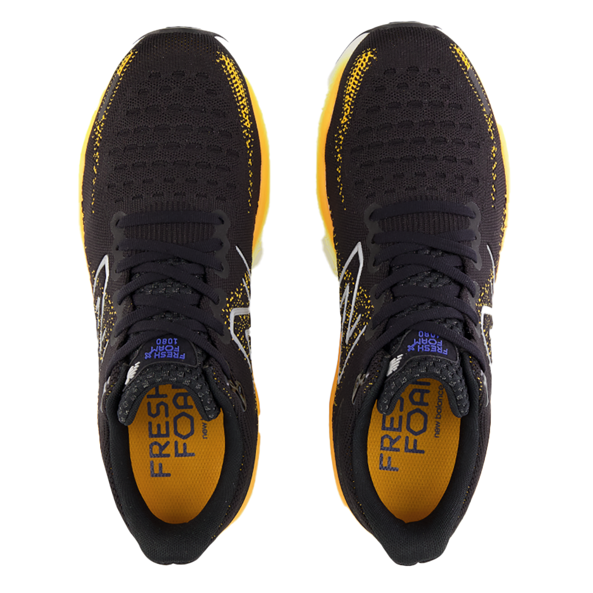 New Balance Fresh Foam X 1080 V12 - Black - Hot Marigold