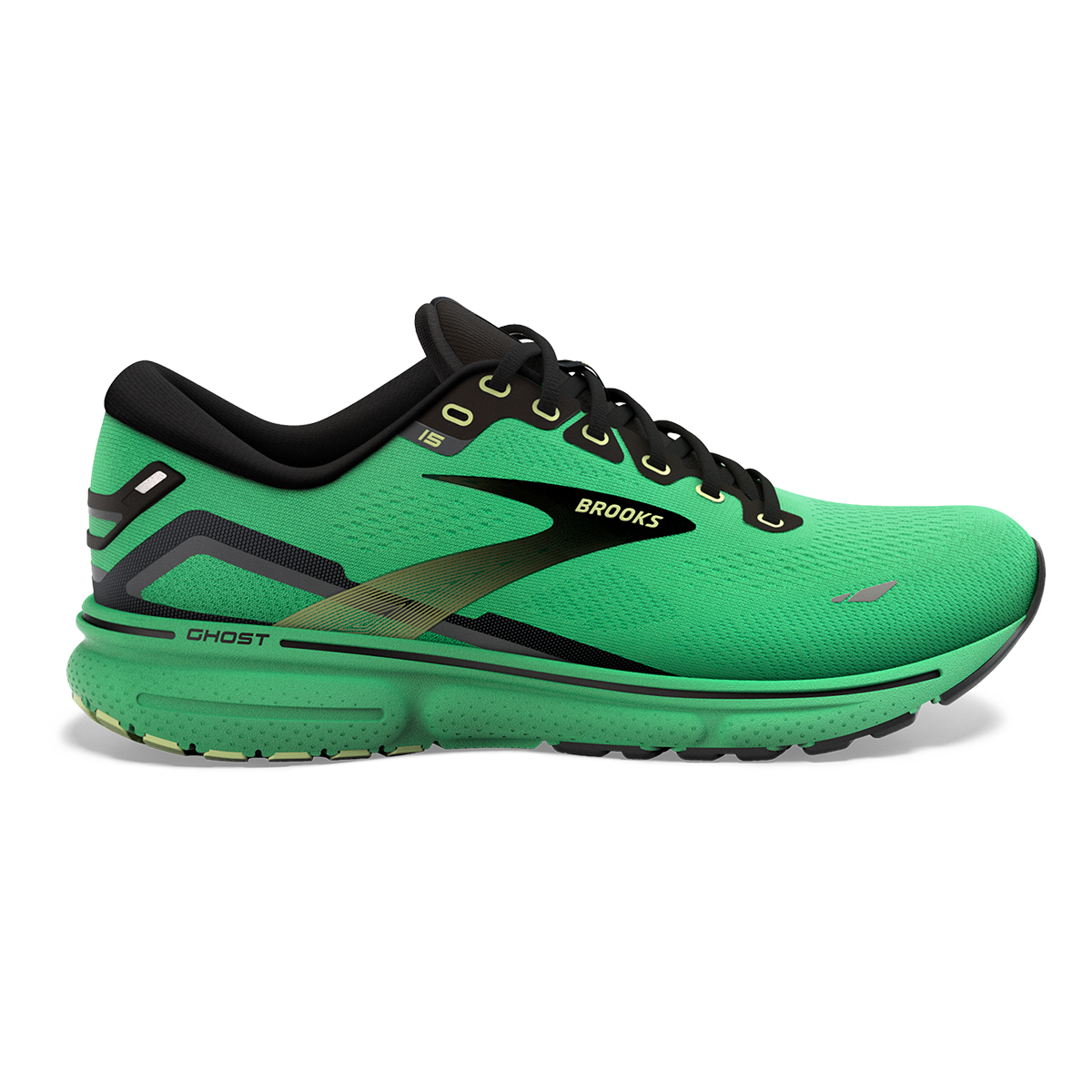 Brooks Ghost 15 - Green - Black - Sharp Green