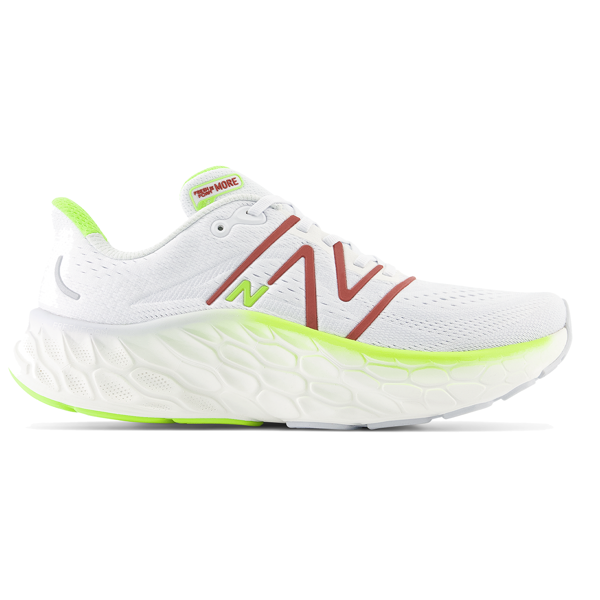 New Balance Fresh Foam X More V4 - Quartz Grey - Thirty Watt - Brick Red