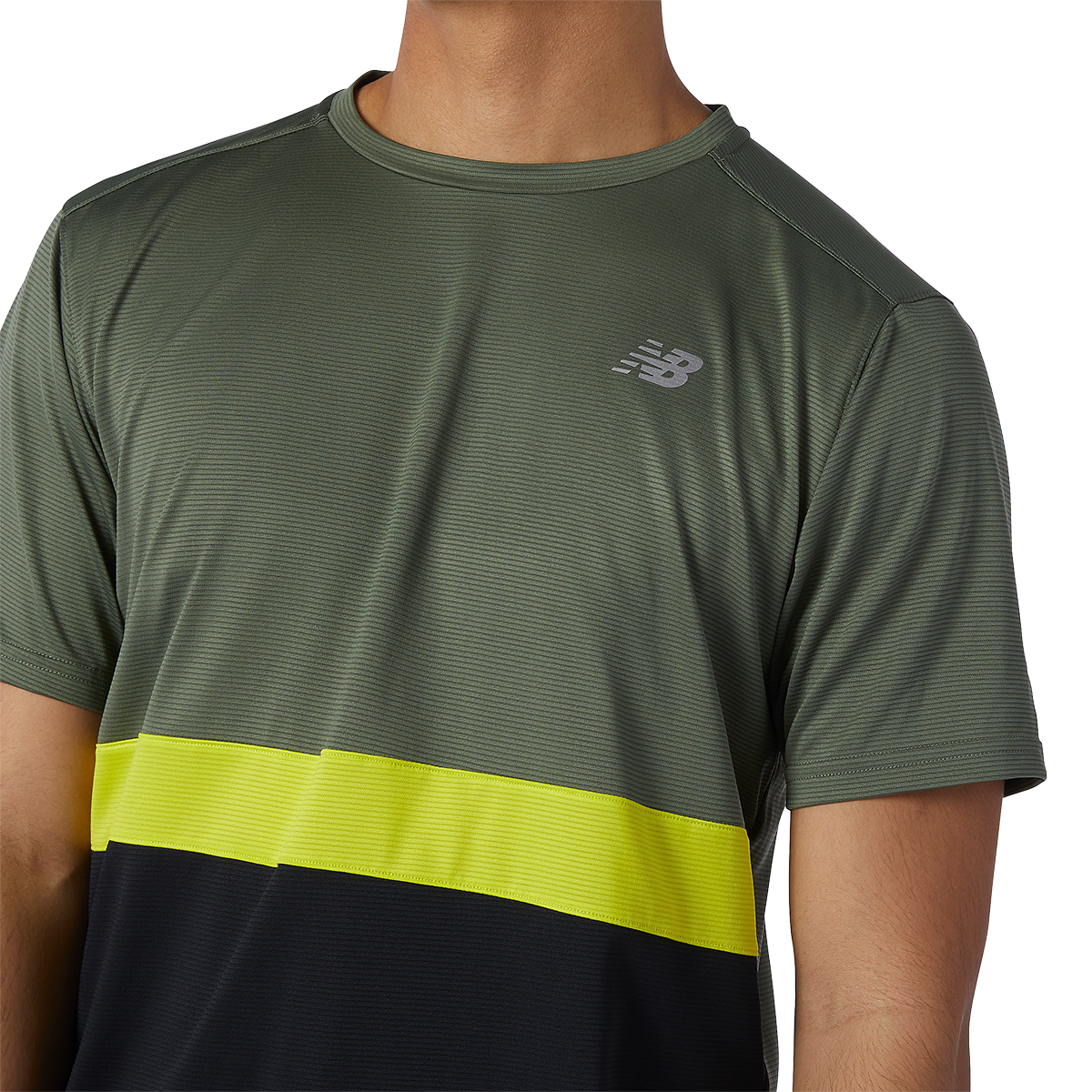 New Balance Striped Accelerate Shortsleeve