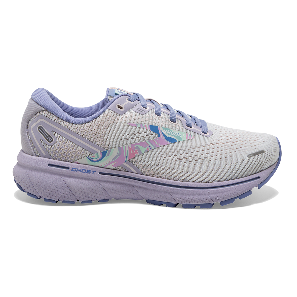 Brooks Ghost 14 - White - Purple - Barely Pink