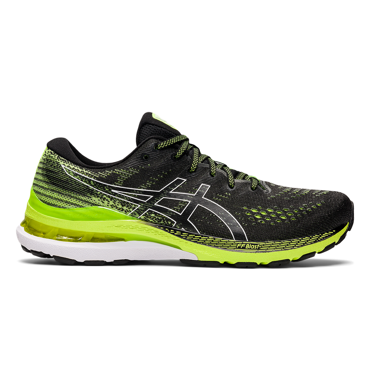 Asics Gel Kayano 28 - Black - Hazard Green