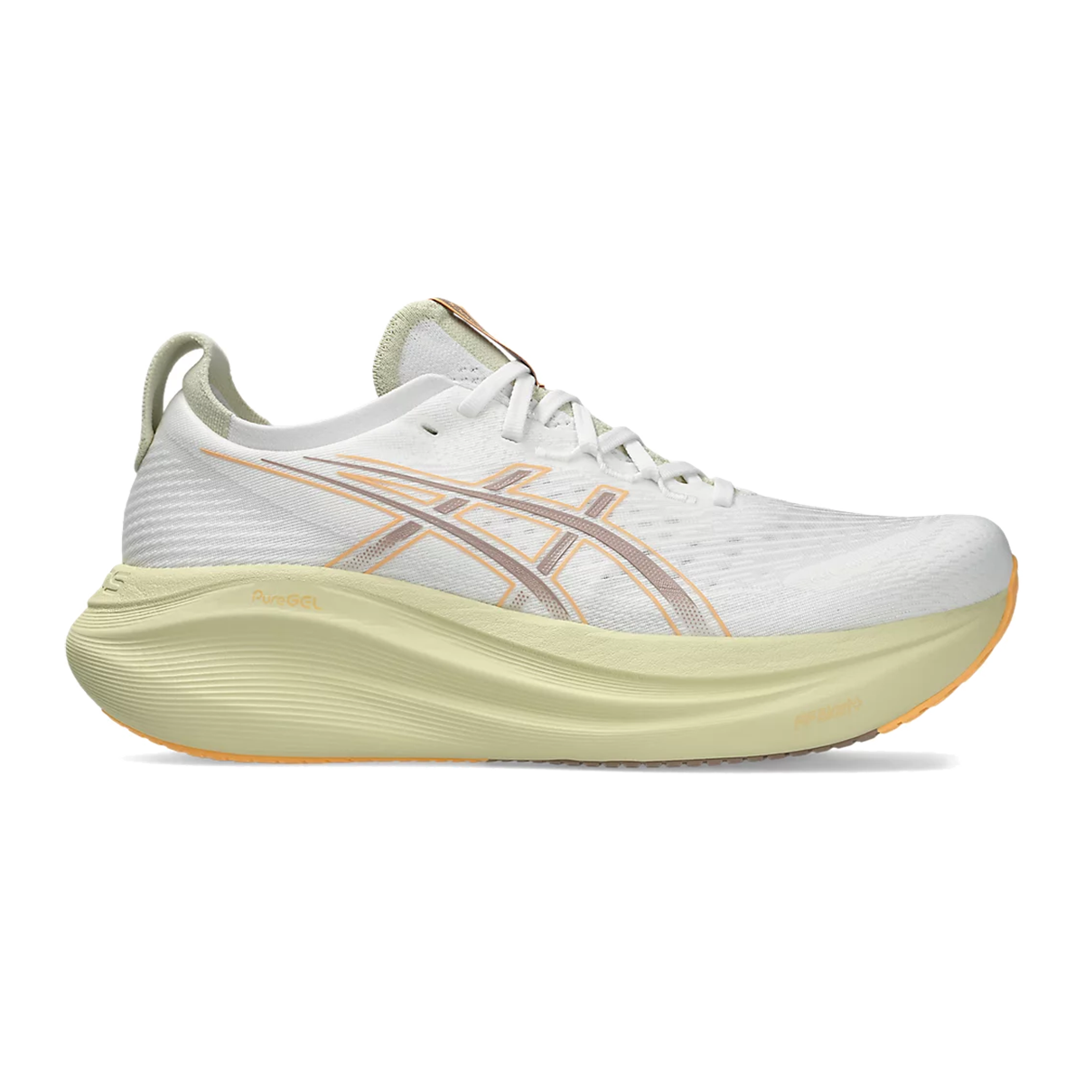 Asics Gel Nimbus 27 White - Fawn Mens