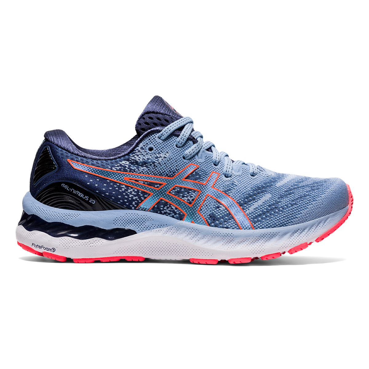 Asics Nimbus 23 - Mist - Blazing Coral