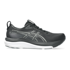 ASICS GEL-KAYANO 33 women's running shoes in Black/White, lateral view