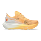 ASICS MEGABLAST Tenka unisex max cushion running shoe in Orange Glow/White, lateral view